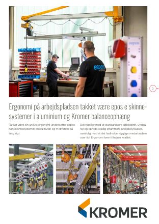 Opslag fra Premium Brands-brochuren med eepos-skinnesystemer