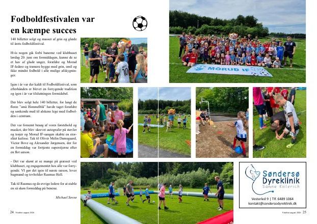Opslag fra Vitalitet med billedreportage fra foreningens fodboldfestival