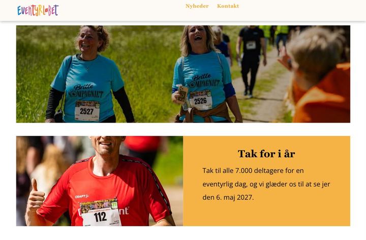 Forsiden af eventyrlobet.dk